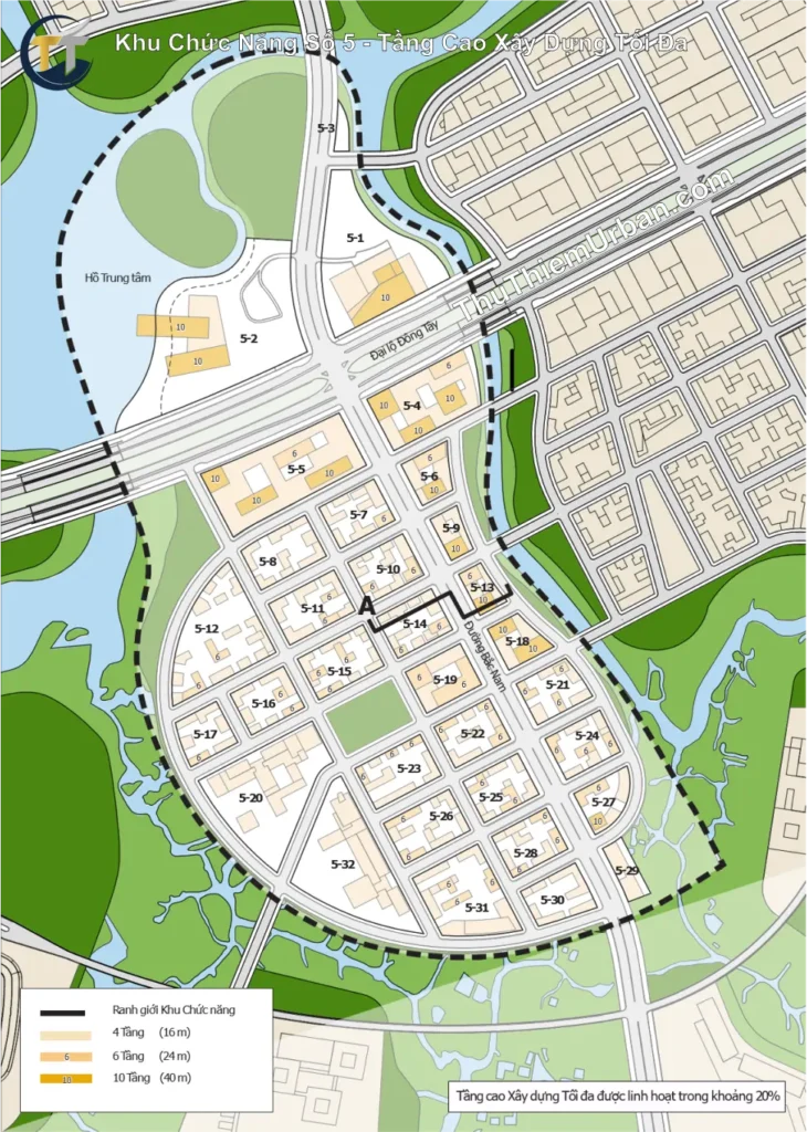 quy hoạch khu chức năng số 5 thủ thiêm , thủ đức - tầng cao xây dựng tối đa new
