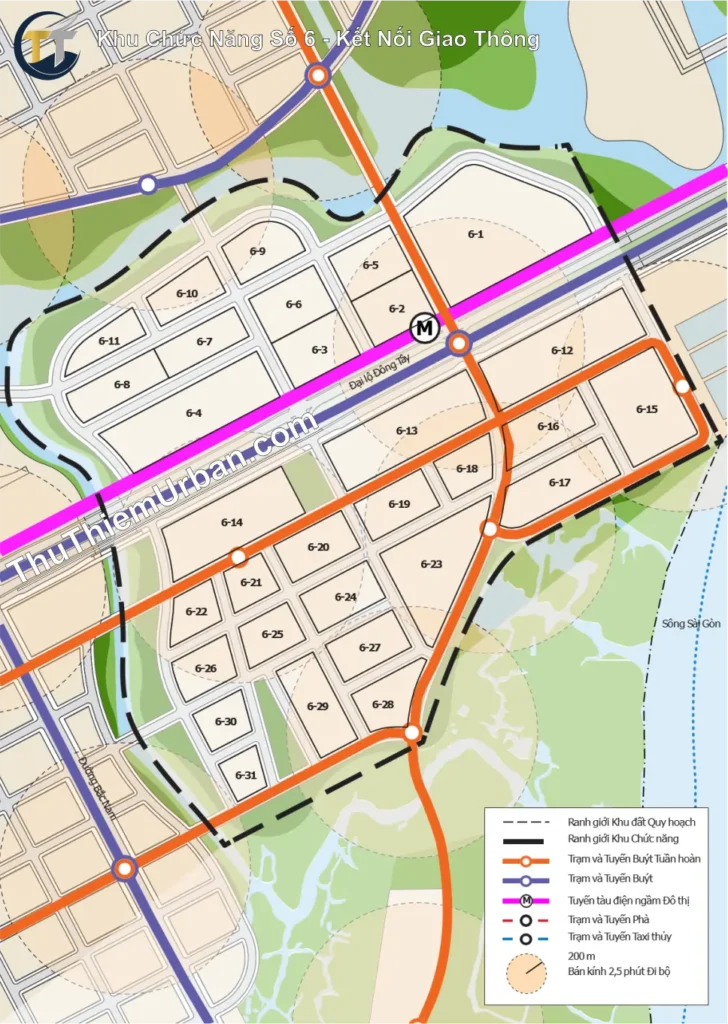 quy hoạch khu chức năng số 6 sala thủ thiêm - kết nối giao thông new