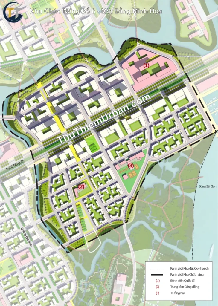 quy hoạch khu chức năng số 6 sala thủ thiêm - mặt bằng minh họa new