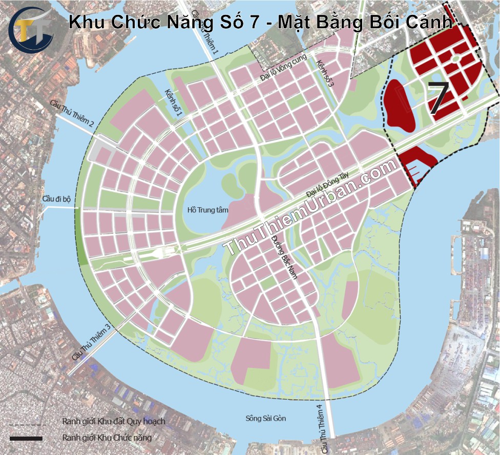 quy hoạch khu chức năng số 7 thủ thiêm, hồ chí minh - mặt bằng bối cảnh new