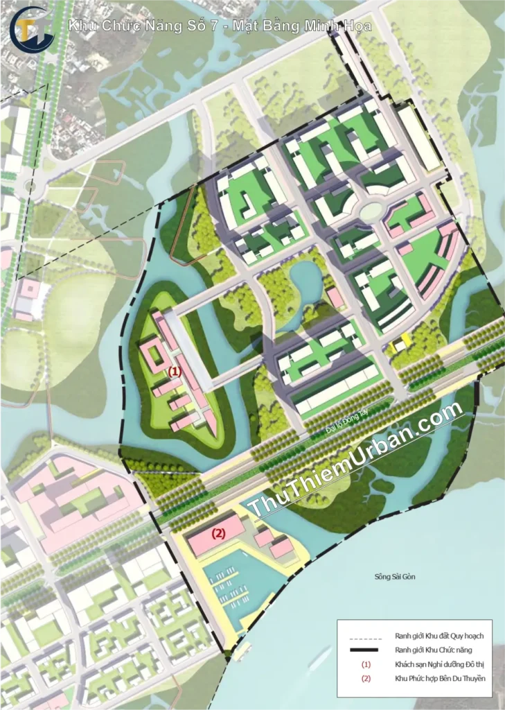 quy hoạch khu chức năng số 7 thủ thiêm, hồ chí minh - mặt bằng minh họa new