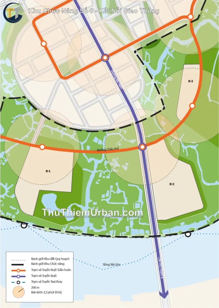 quy hoạch khu chức năng số 8 trung tâm tài chính thủ thiêm - kết nối giao thông new