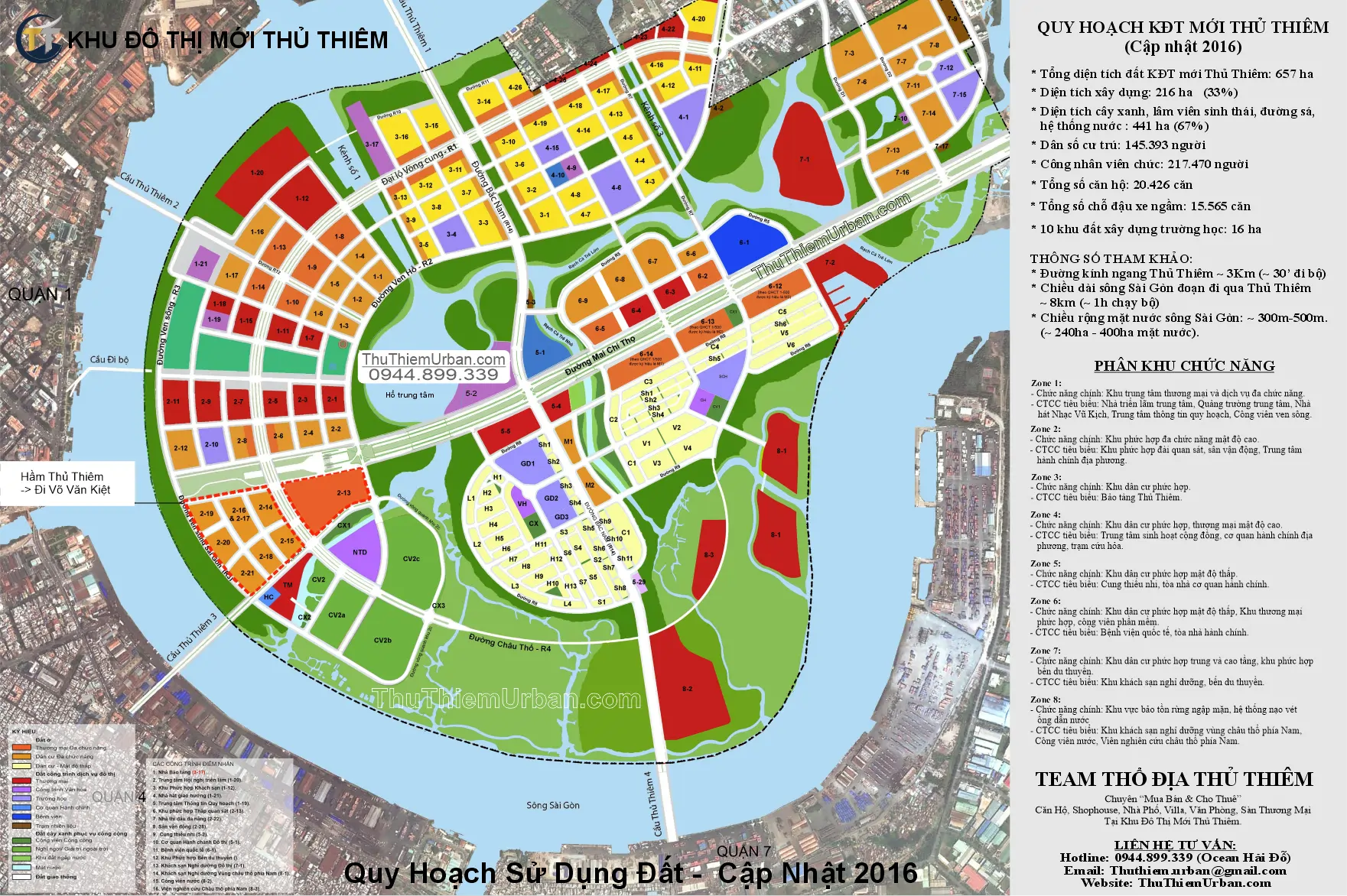 quy hoạch mục đích sử dụng đất - khu đô thị mới thủ thiêm new mới nhất
