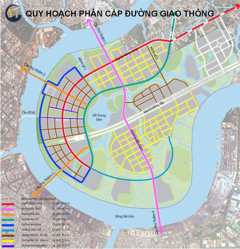 Phân cấp đường giao thông tại thủ thiêm new