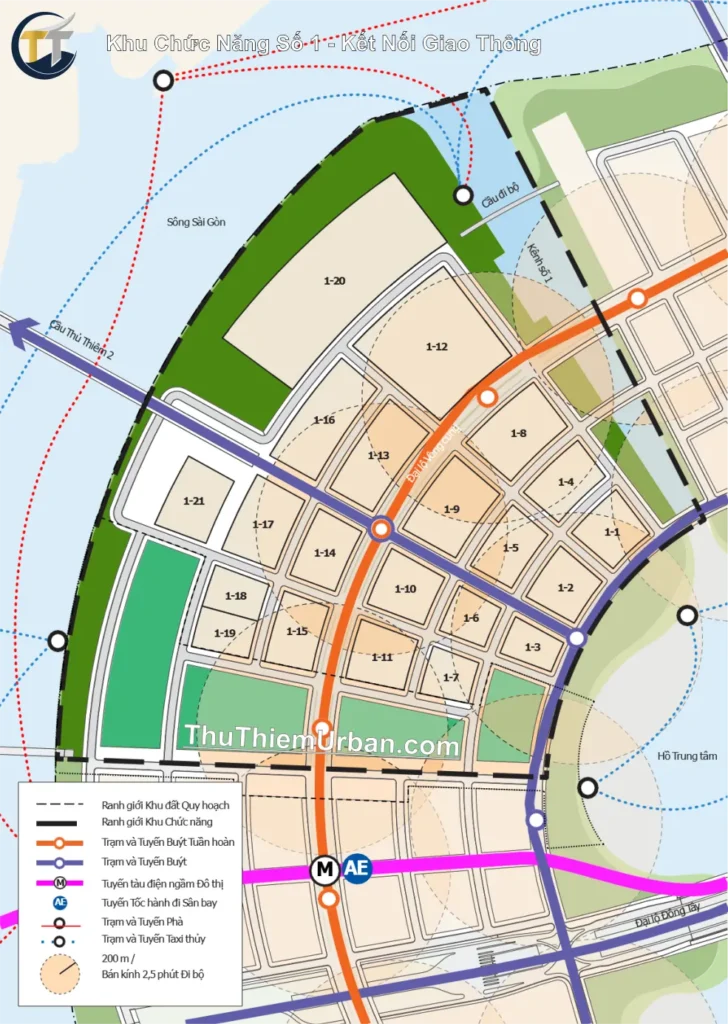 quy hoạch khu chức năng số 1 thủ thiêm - phân cấp đường giao thông new