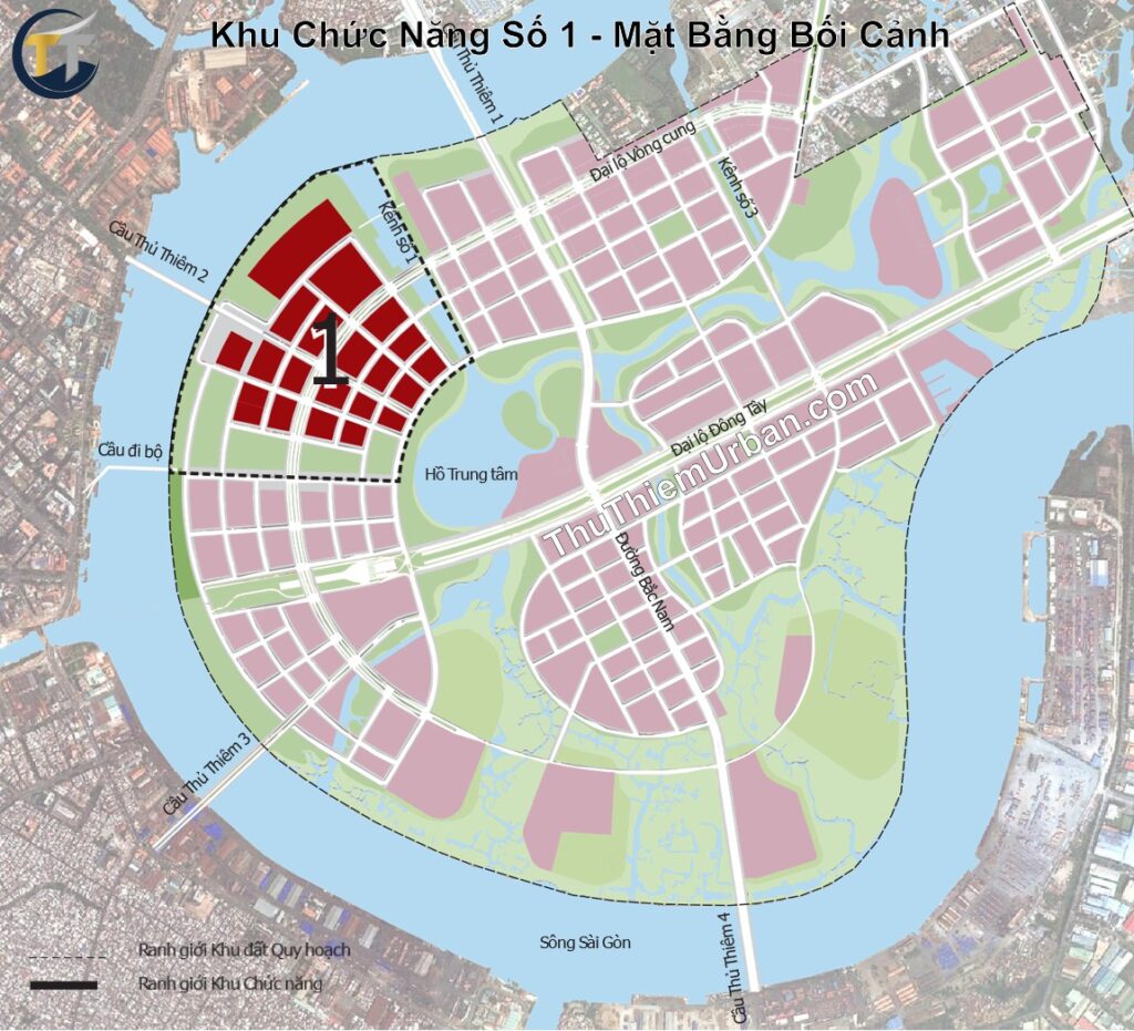 quy hoạch phân khu chức năng số 1 thủ thiêm - mặt bằng bối cảnh new
