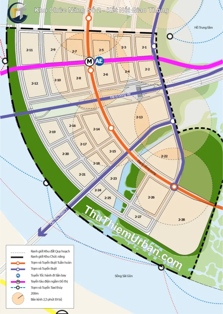 quy hoạch khu chức năng số 2 đô thị thủ thiêm - kết nối giao thông new