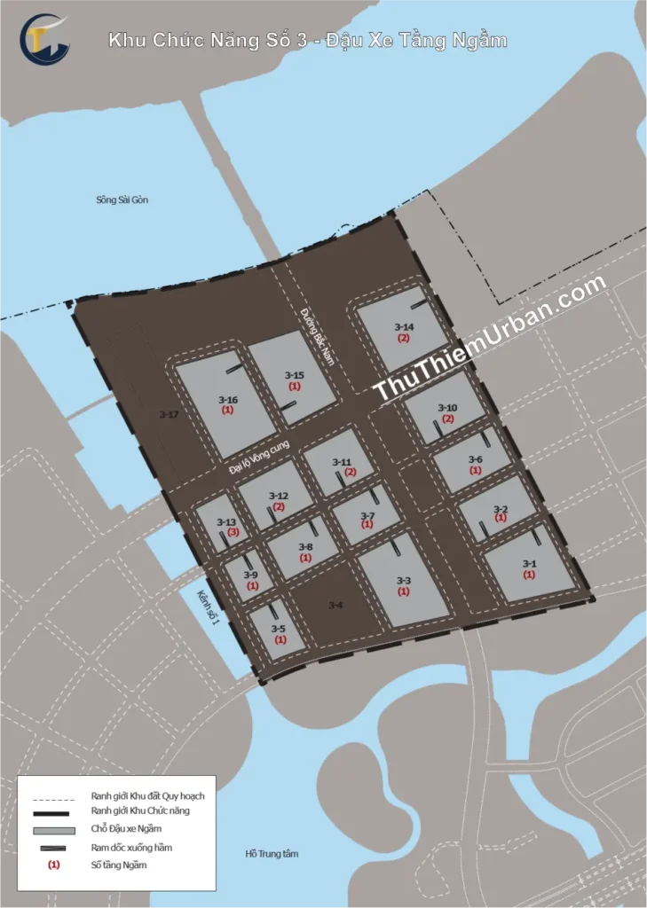 quy hoạch khu chức năng số 3 đô thị mới thủ thiêm - đậu xe tầng ngầm new