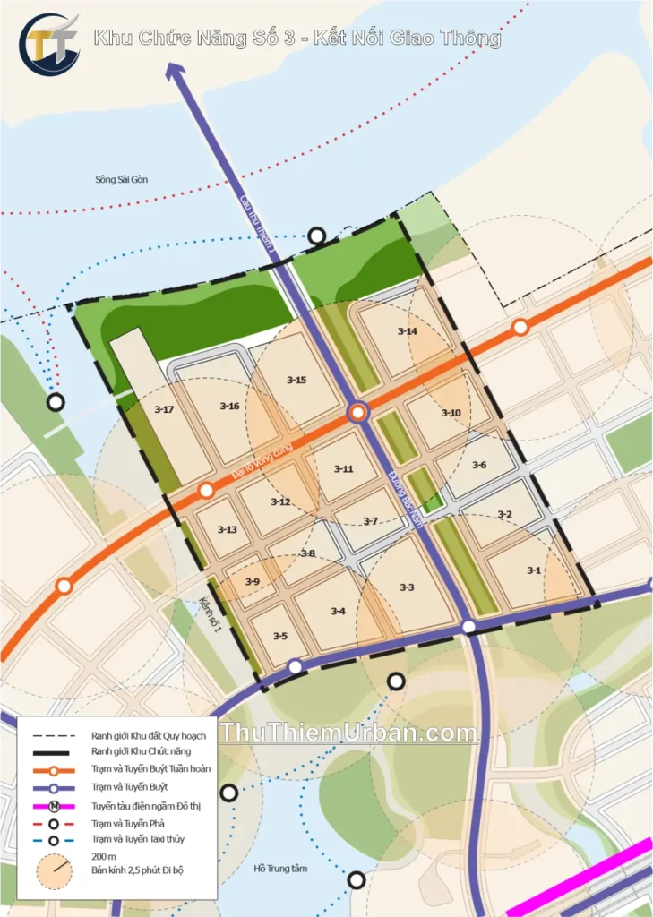 quy hoạch khu chức năng số 3 đô thị mới thủ thiêm - kết nối giao thông new