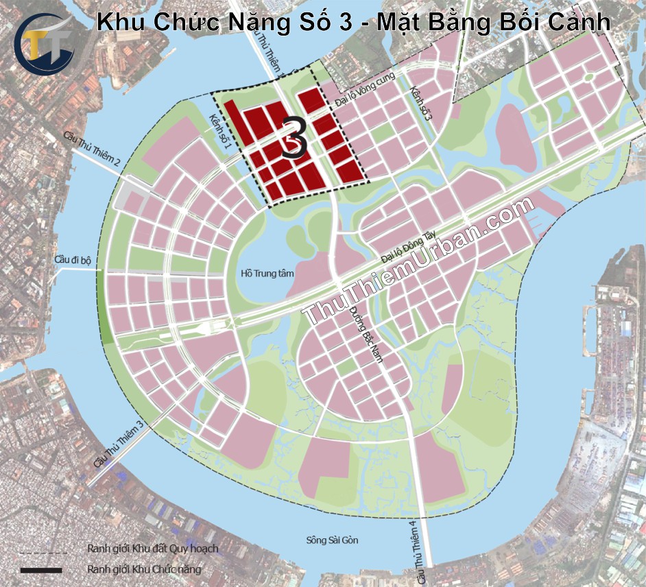 quy hoạch khu chức năng số 3 đô thị mới thủ thiêm - mặt bằng bối cảnh new