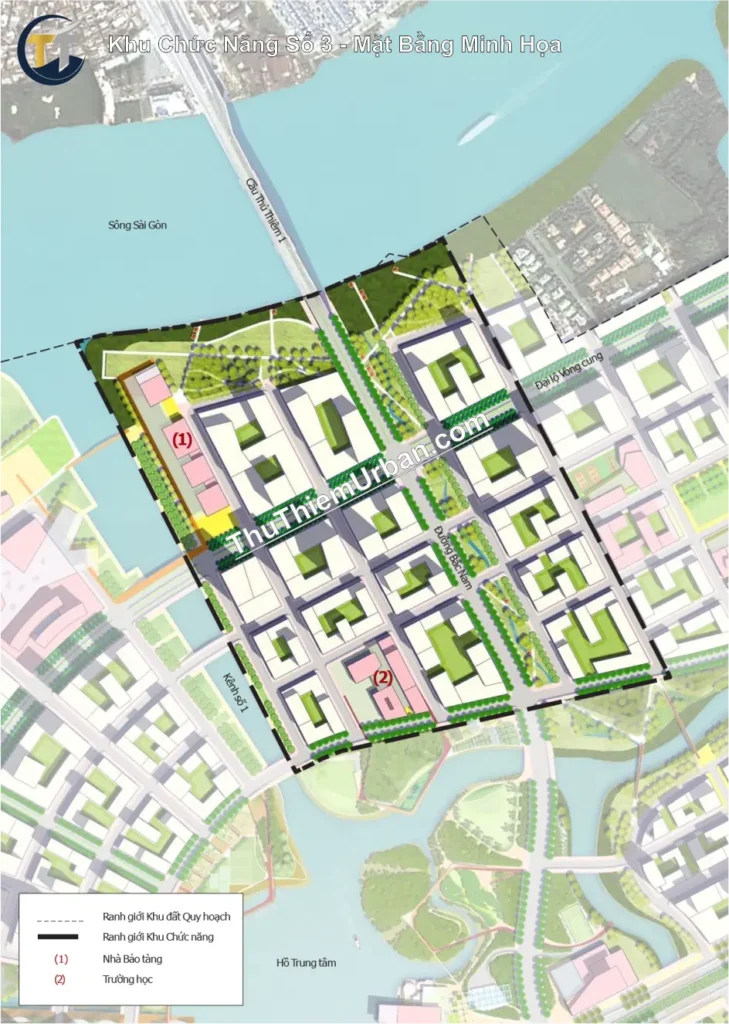 quy hoạch khu chức năng số 3 đô thị mới thủ thiêm - mặt bằng minh họa new
