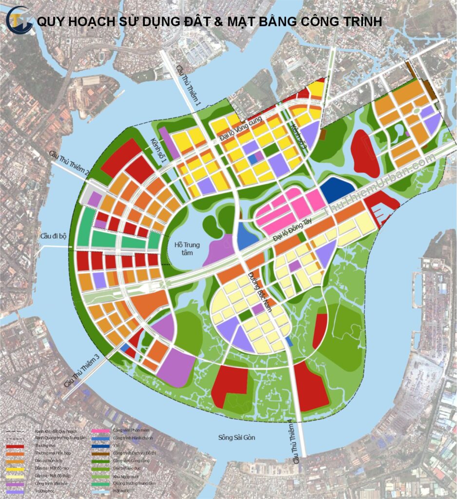 quy hoạch sử dụng đất và mặt bằng công trình ở đô thị thủ thiêm new