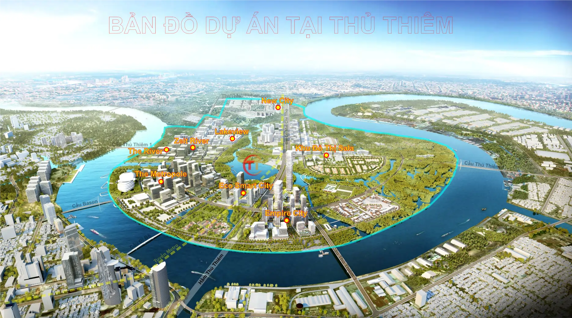 bản đồ dự án tại thủ thiêm